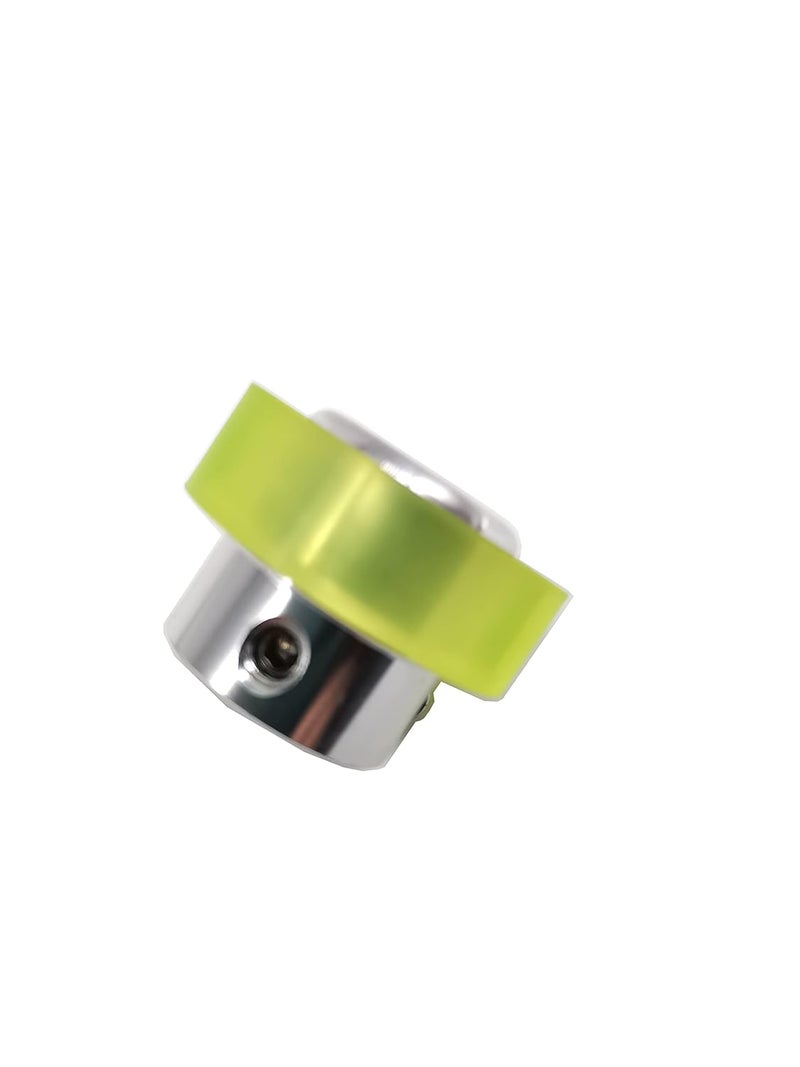 CALT 2PCS Industrial Encoder Meter Measuring Roller Rubber Wheel Wear-Resistant Polyurethane Synchronizer Wheel for Rotary Encoder (Perimeter 100mm(Hole Diameter 6mm)) - Image 2